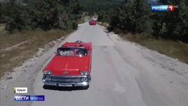 Вести в 20:00 К вершине крымской Ай-Петри отправился парад ретро-автомобилей - «Телеканал «Россия»