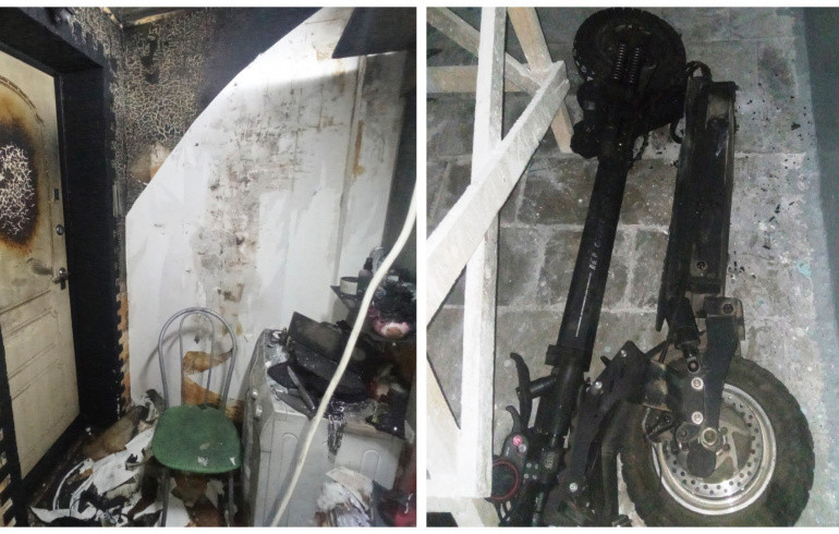 В Челябинской области из-за взрыва электросамоката вспыхнула квартира