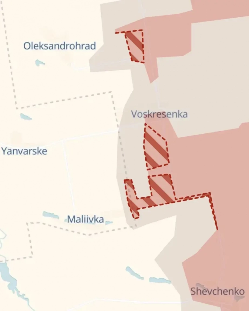 Закрас на миллиметр: ресурс ГУР своеобразно признал вхождение армии России в Днепропетровскую область