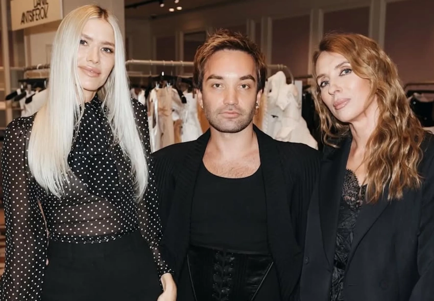 Елена Перминова, Светлана Бондарчук и Сердар Камбаров на открытии магазина в ЦУМе