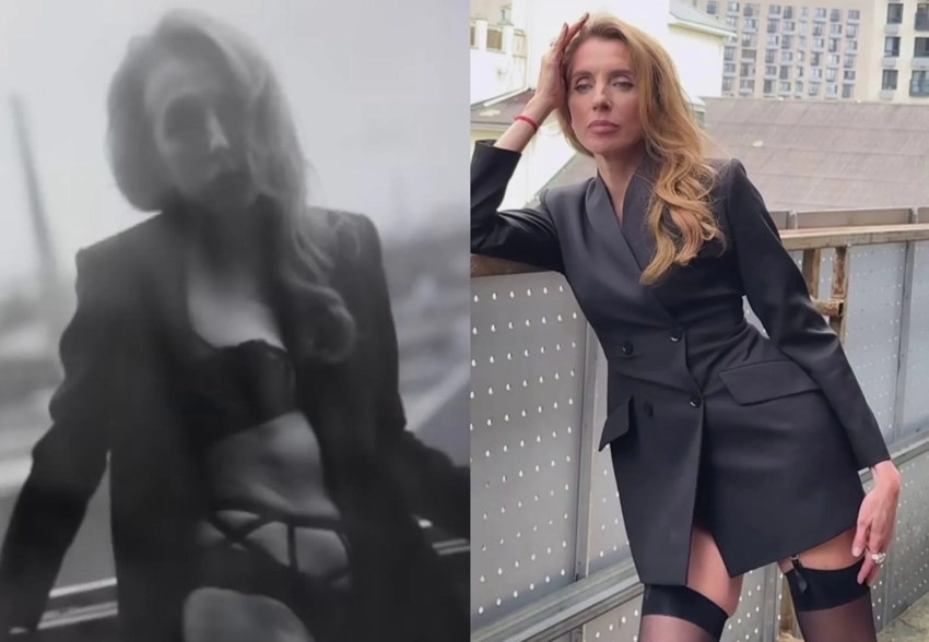 56-летняя Светлана Бондарчук снялась в нижнем белье и чулках